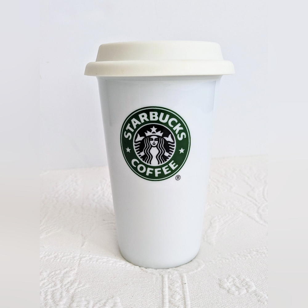 Starbucks 2010Classic Coffee Tea latte hot chocolate cup mug with Lid Ta…